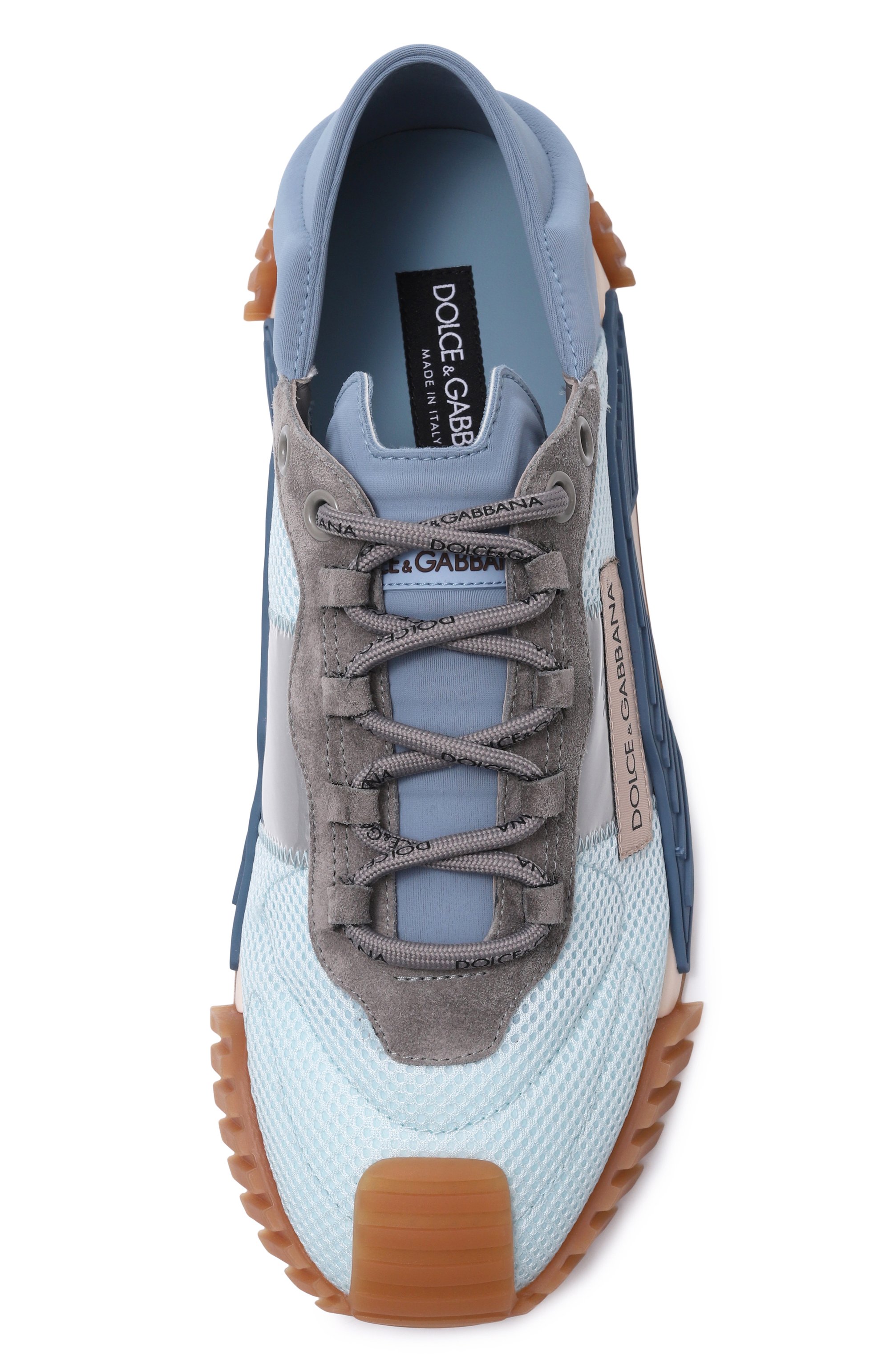 Комбинированные кеды ns1 DOLCE & GABBANA голубого цвета по цене 89950 руб., арт. CS1769/AE122, фото 6 Комбинированные кеды ns1 DOLCE & GABBANA, арт. CS1769/AE122, фото 6