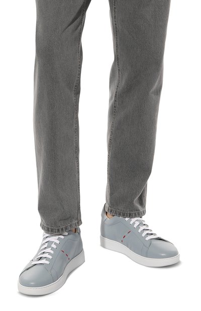 Кожаные кеды KITON, арт. USSA068N01035, фото 3