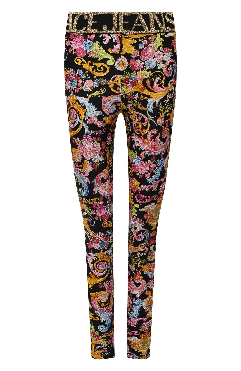 Легинсы VERSACE JEANS COUTURE разноцветного цвета по цене 18400 руб., арт. D5HWA101-WDP101/S0096, фото 1 Легинсы VERSACE JEANS COUTURE, арт. D5HWA101-WDP101/S0096, фото 1