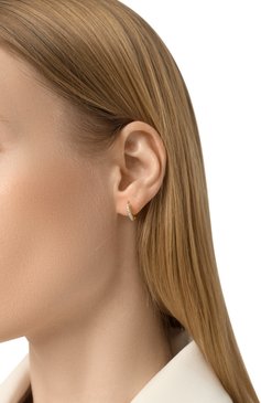 Женские серьги matrix SWAROVSKI золотого цвета, арт. 5697228 | Фото 2 (Материал: Кристаллы, Металл; Нос: Не проставлено)