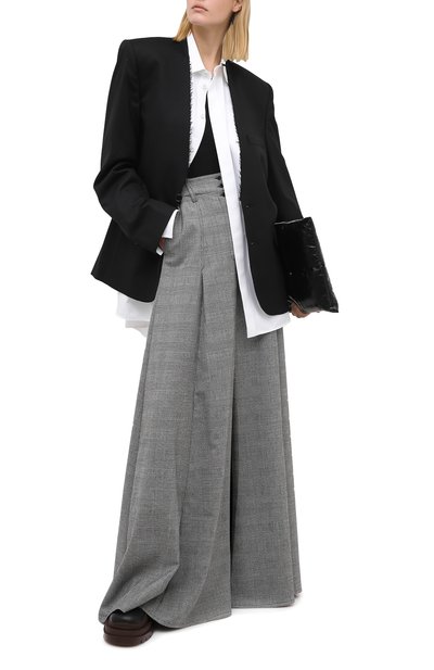 Шерстяная юбка VETEMENTS, арт. WAH21SK111 1205/BLACK/WHITE CHECK, фото 2