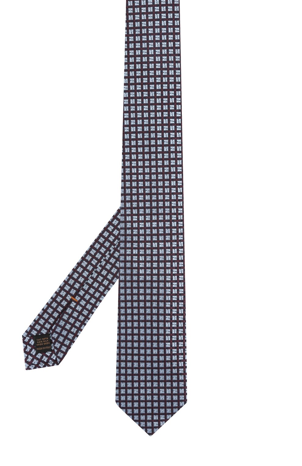Шелковый галстук с узором ZEGNA синего цвета по цене 29500 руб., арт. Z9F121PC, фото 2 Шелковый галстук с узором ZEGNA, арт. Z9F121PC, фото 2