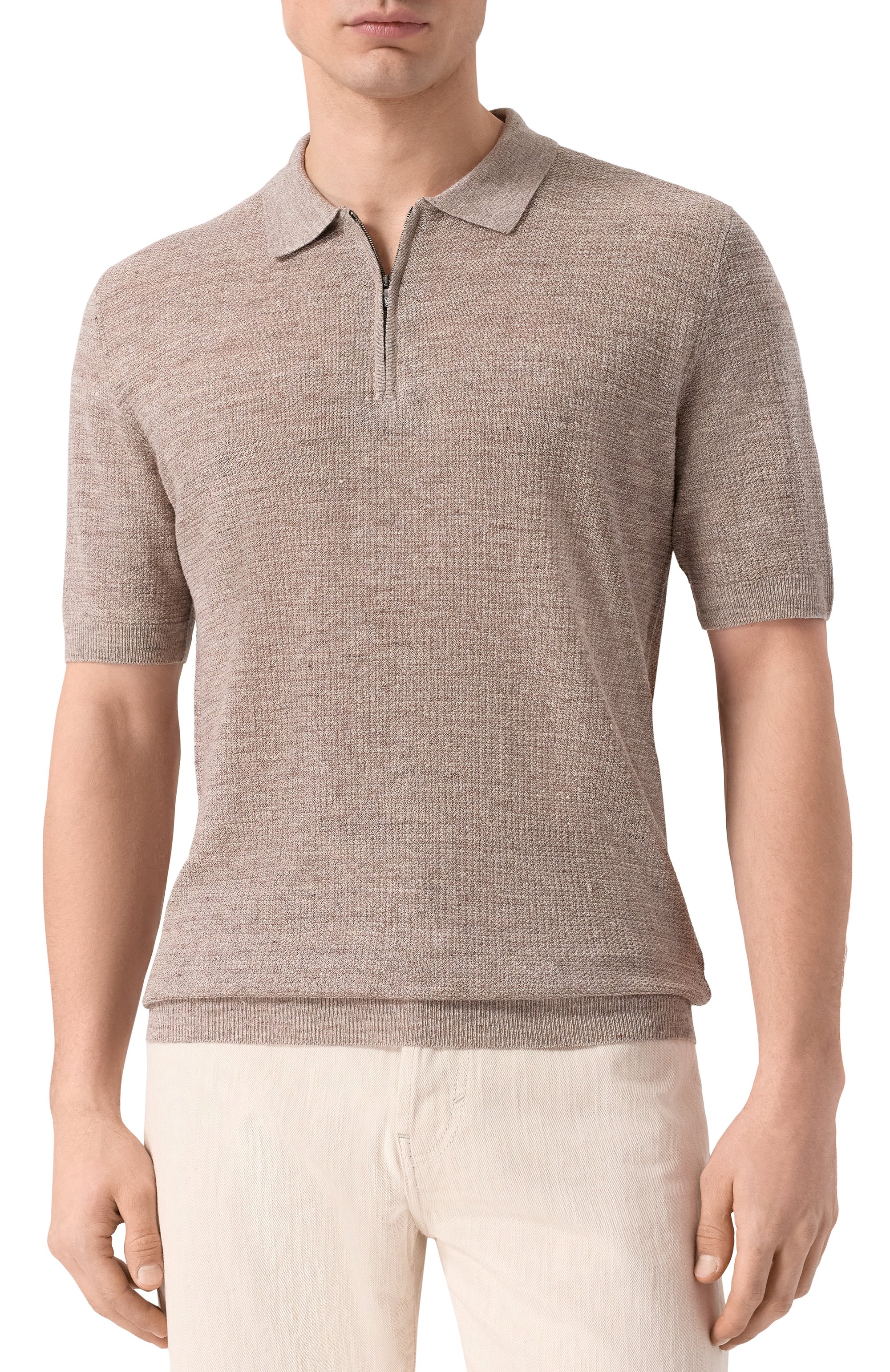 Поло изо льна и шелка CORNELIANI, арт. 27M566/2725134, фото 3