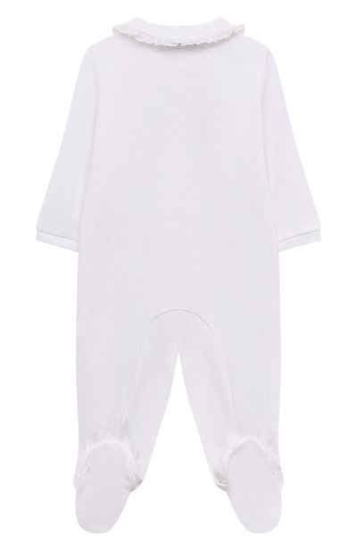 Хлопковый комбинезон MONNALISA белого цвета по цене 9000 руб., арт. 35A201, фото 2 Хлопковый комбинезон MONNALISA, арт. 35A201, фото 2