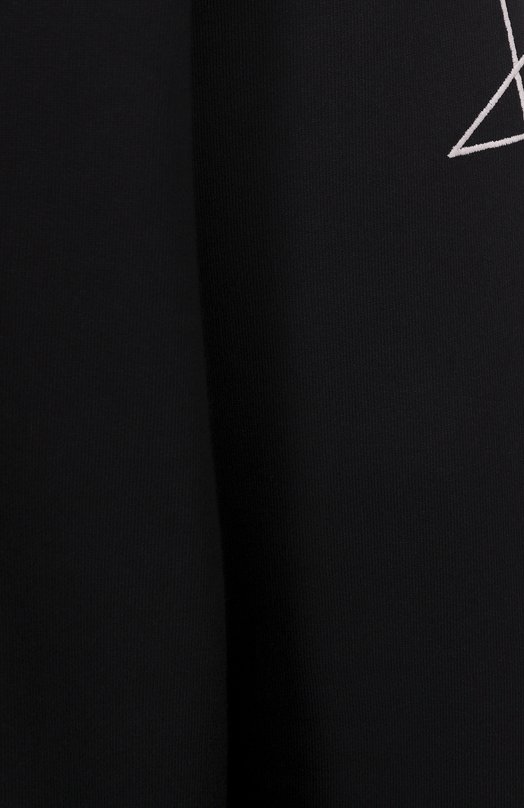 Хлопковая толстовка Rick Owens x Champion Rick Owens CM01E1663/CHFE Чёрный  CM01E1663/CHFE Фото 6