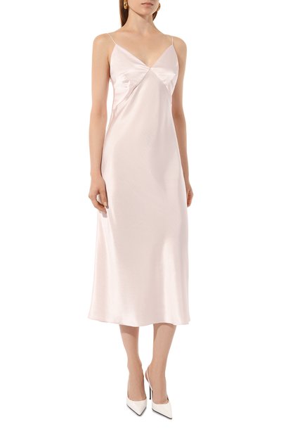 Атласное платье SASHA KIM светло-розового цвета по цене 44000 руб., арт. УТ-00001615, фото 3 Атласное платье SASHA KIM, арт. УТ-00001615, фото 3