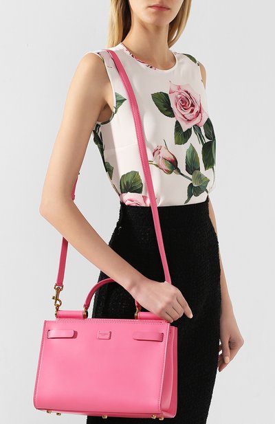 Сумка sicily 62 small DOLCE & GABBANA розового цвета по цене 234000 руб., арт. BB6625/AV385, фото 5 Сумка sicily 62 small DOLCE & GABBANA, арт. BB6625/AV385, фото 5