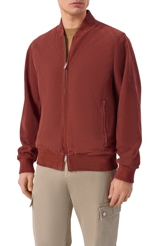 Замшевый бомбер MVST M26.2PM.L026/L016 Бордовый  M26.2PM.L026/L016 Фото 3