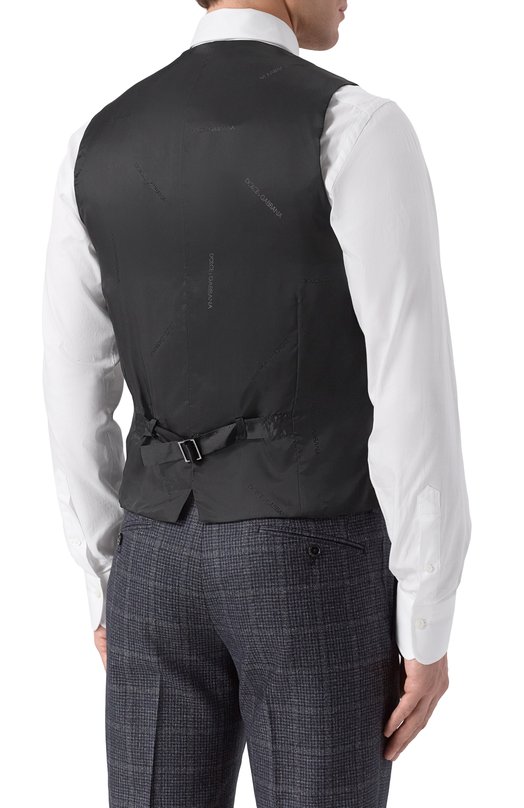 Костюм-тройка из шерсти и хлопка Dolce & Gabbana GK02XT/FQ3FU Серый  GK02XT/FQ3FU Фото 5