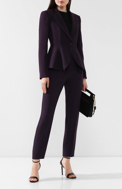 Брюки EMPORIO ARMANI темно-синего цвета по цене 51450 руб., арт. 4NP37T/42013, фото 2 Брюки EMPORIO ARMANI, арт. 4NP37T/42013, фото 2