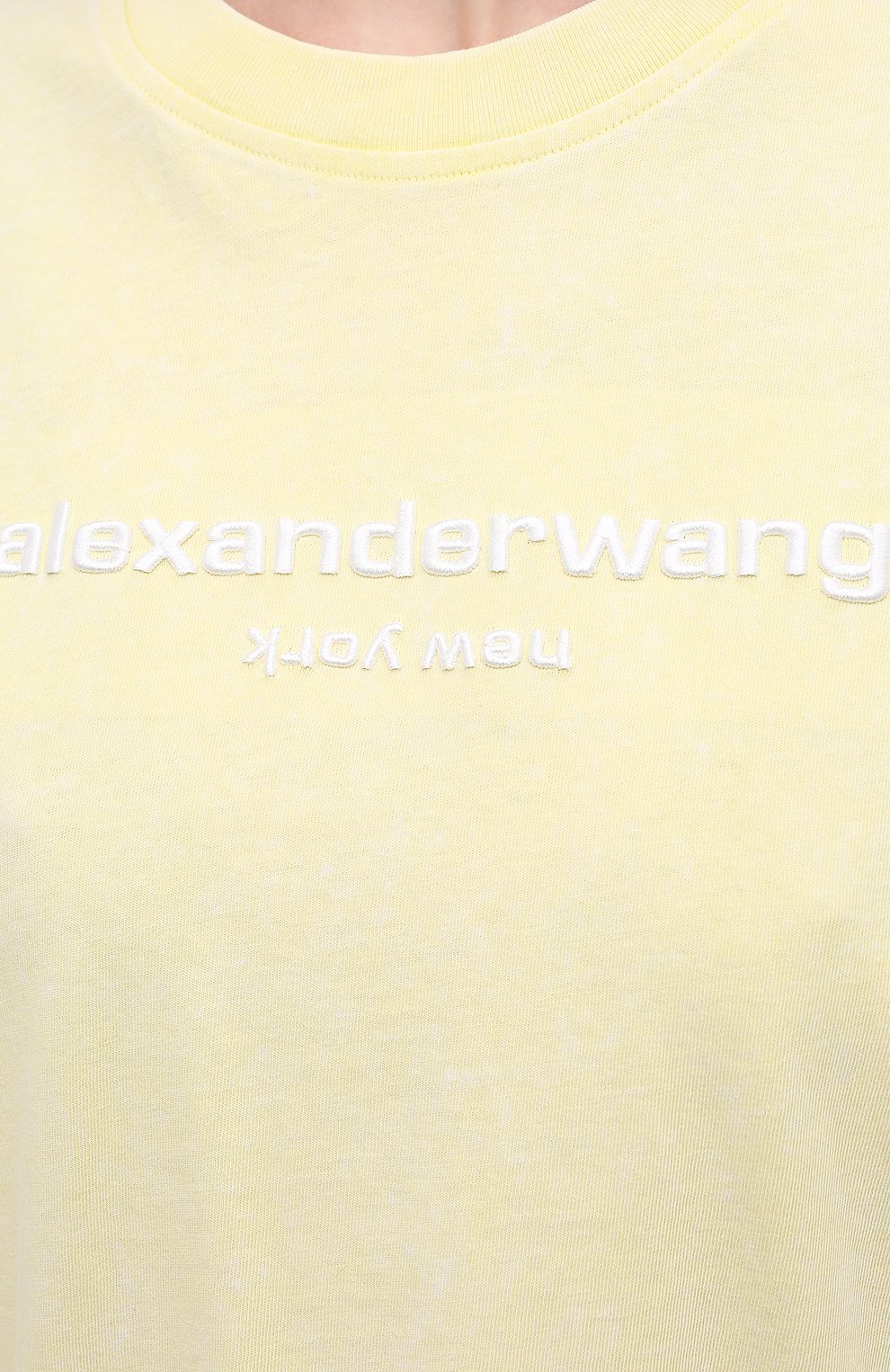 Хлопковая футболка ALEXANDER WANG желтого цвета по цене 25700 руб., арт. UCC1211030, фото 5 Хлопковая футболка ALEXANDER WANG, арт. UCC1211030, фото 5