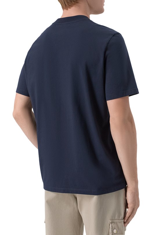 Хлопковая футболка Jil Sander J21GC0004/J45084 Синий  J21GC0004/J45084 Фото 4