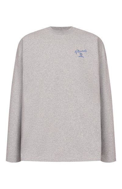 Хлопковый лонгслив PLANTA ROSA, арт. PR/L01.1/EMBLEM-BLUE/220