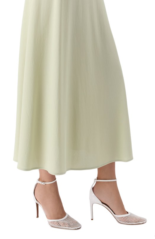 Комбинированные туфли Fishnet 90 Alaia AA3E049TK007 Белый  AA3E049TK007 Фото 2