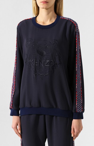Свитшот KENZO темно-синего цвета по цене 46500 руб., арт. FA52T00105AC, фото 3 Свитшот KENZO, арт. FA52T00105AC, фото 3