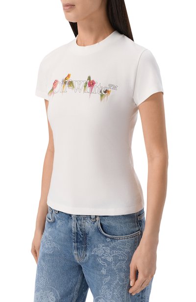 Хлопковая футболка OFF-WHITE, арт. 2FA00641T, фото 3