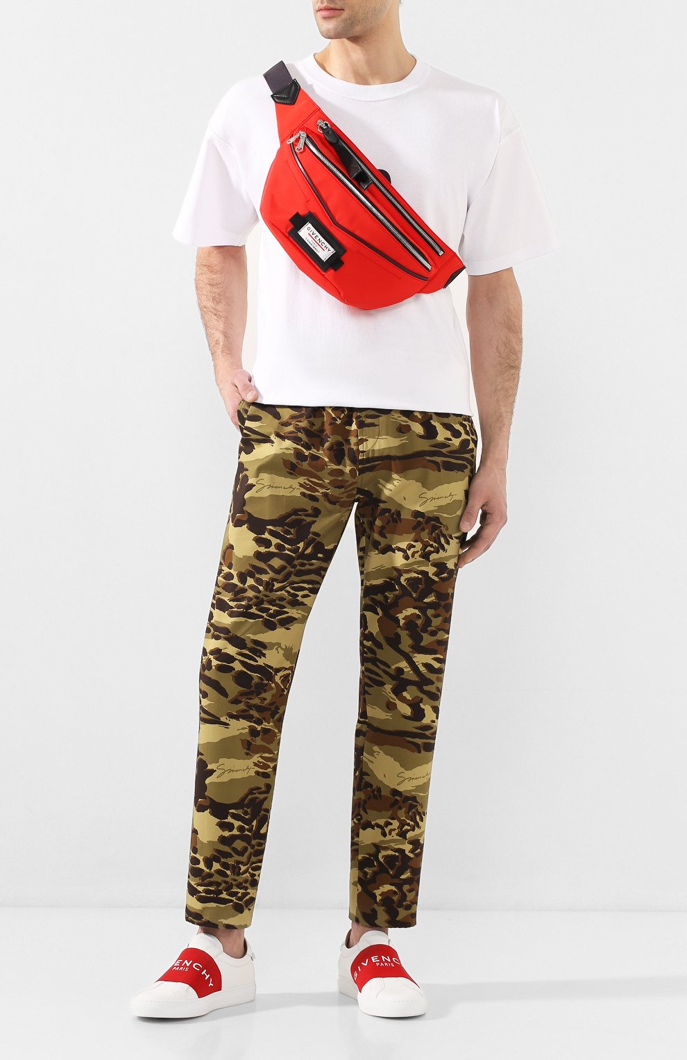 Текстильная поясная сумка downtown GIVENCHY красного цвета по цене 86800 руб., арт. BKU007K0S9, фото 2 Текстильная поясная сумка downtown GIVENCHY, арт. BKU007K0S9, фото 2