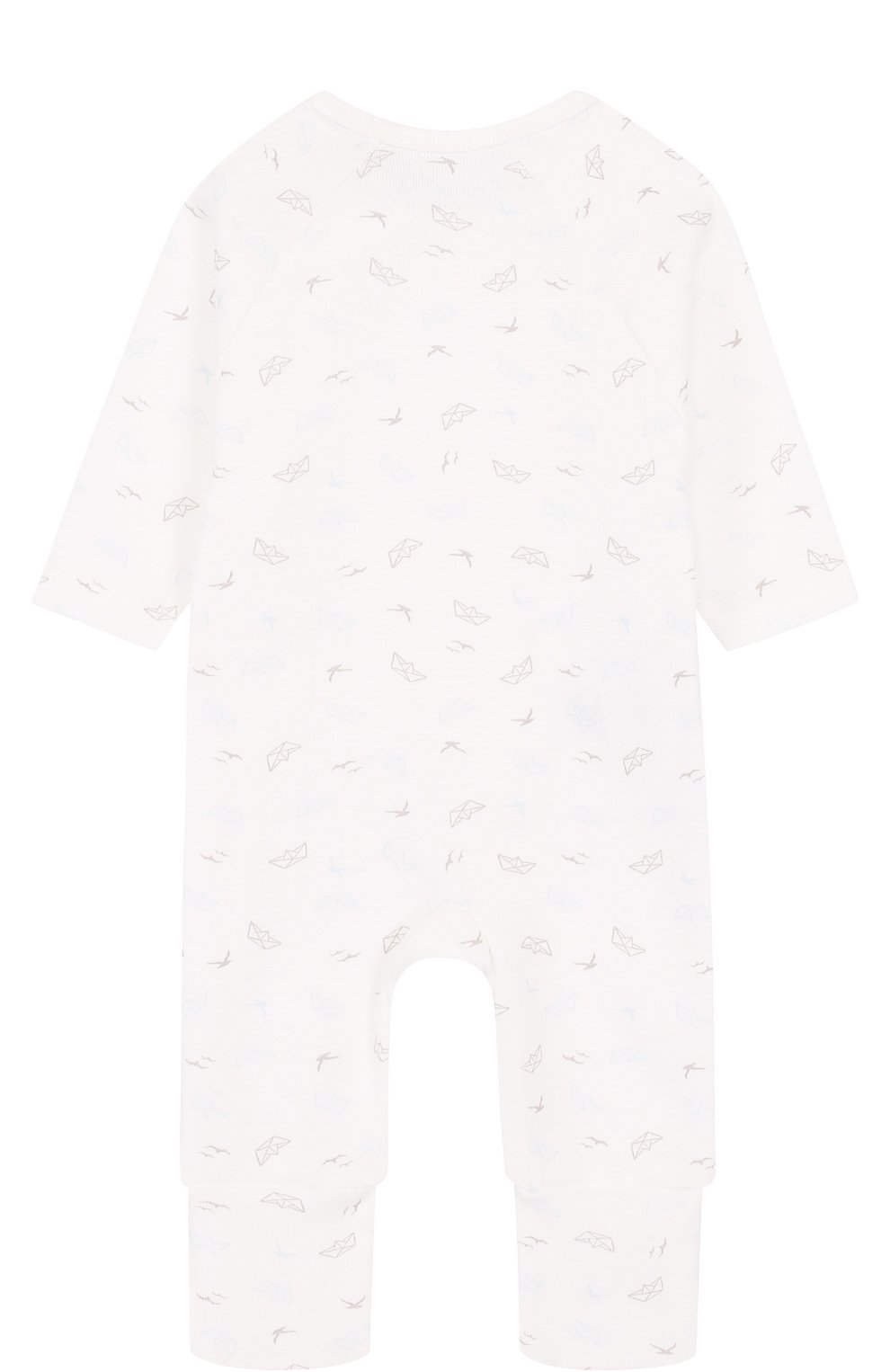 Хлопковый комбинезон с принтом SANETTA белого цвета по цене 3995 руб., арт. 901611, фото 2 Хлопковый комбинезон с принтом SANETTA, арт. 901611, фото 2