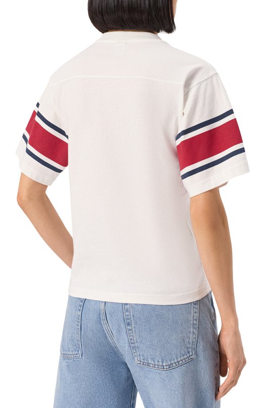 Хлопковая футболка Sporty and Rich T0039606037WH41 Белый  T0039606037WH41 Фото 4