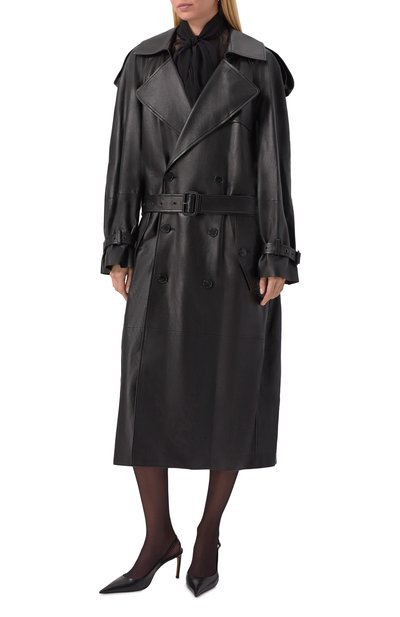 Кожаный тренч SAINT LAURENT, арт. 815241/YC2TF, фото 3