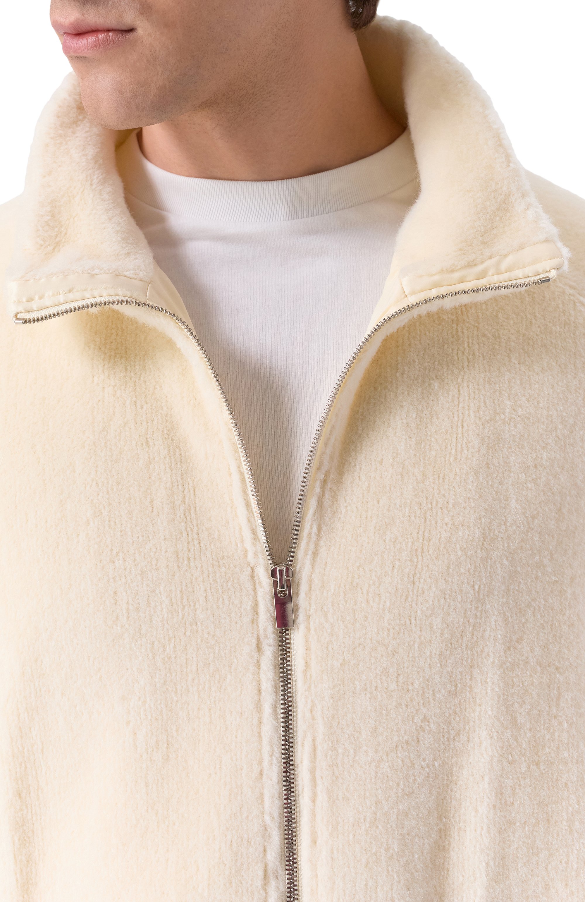 Шерстяной кардиган ATTACHMENT кремового цвета по цене 121500 руб., арт. AB52-028, фото 5 Шерстяной кардиган ATTACHMENT, арт. AB52-028, фото 5