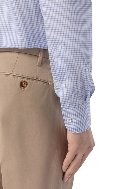 Хлопковая сорочка BRIONI синего цвета по цене 67400 руб., арт. RCB40M/P104N, фото 5 Хлопковая сорочка BRIONI, арт. RCB40M/P104N, фото 5