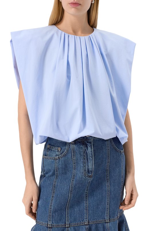 Хлопковый топ Juun.J JW5342W03Q Голубой  JW5342W03Q Фото 3