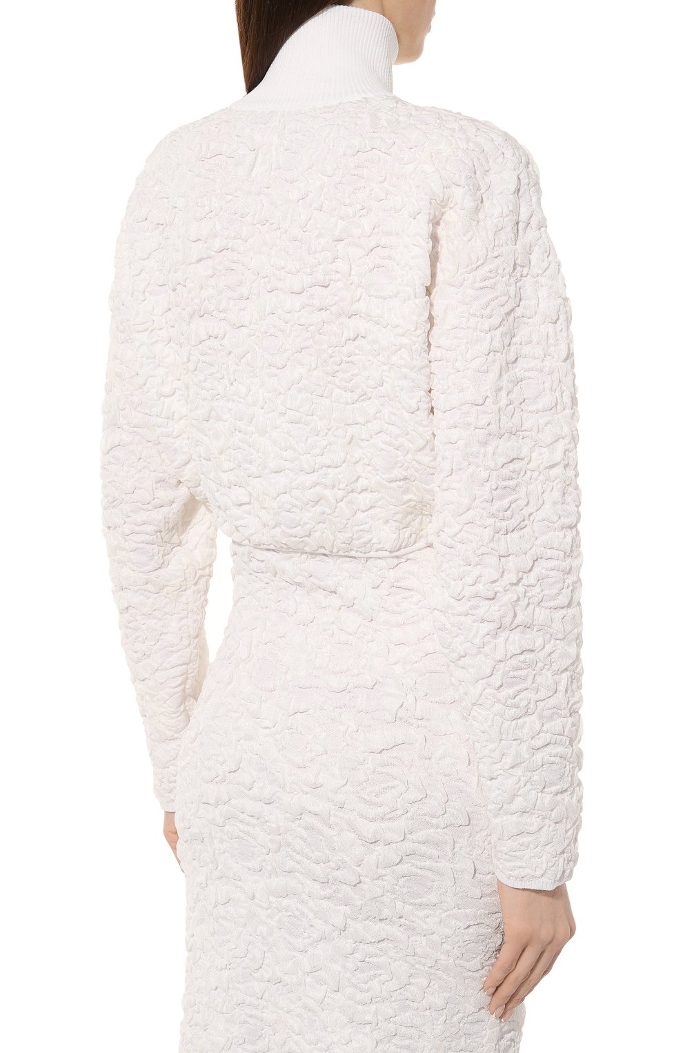 Куртка из вискозы AND THE BRAND молочного цвета по цене 37520 руб., арт. S23-JT004-1603-101, фото 4 Куртка из вискозы AND THE BRAND, арт. S23-JT004-1603-101, фото 4