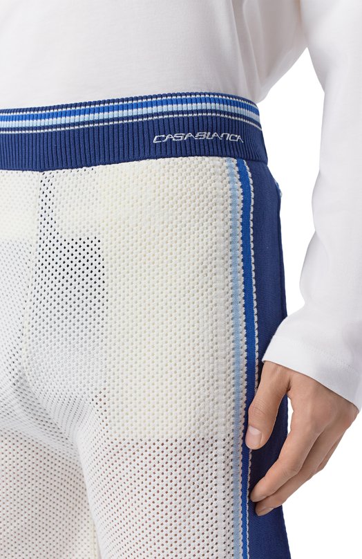 Шорты из хлопка и шерсти Casablanca M-SS26-KW-1306-01 Белый  M-SS26-KW-1306-01 Фото 5