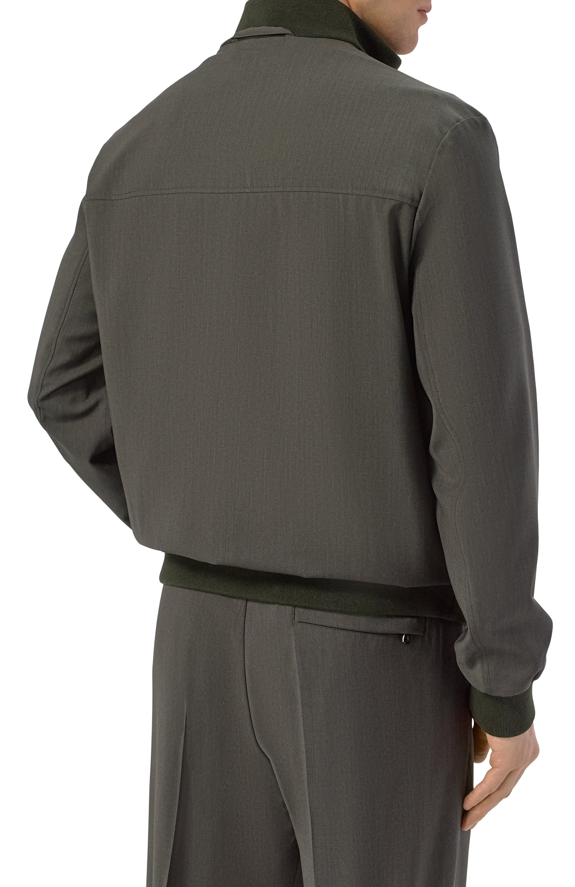 Шерстяной бомбер BOGNER хаки цвета по цене 73000 руб., арт. 38781096, фото 4 Шерстяной бомбер BOGNER, арт. 38781096, фото 4