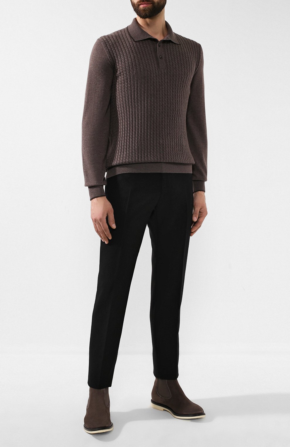 Поло из смеси шерсти и кашемира FIORONI, арт. M19302C1, фото 2