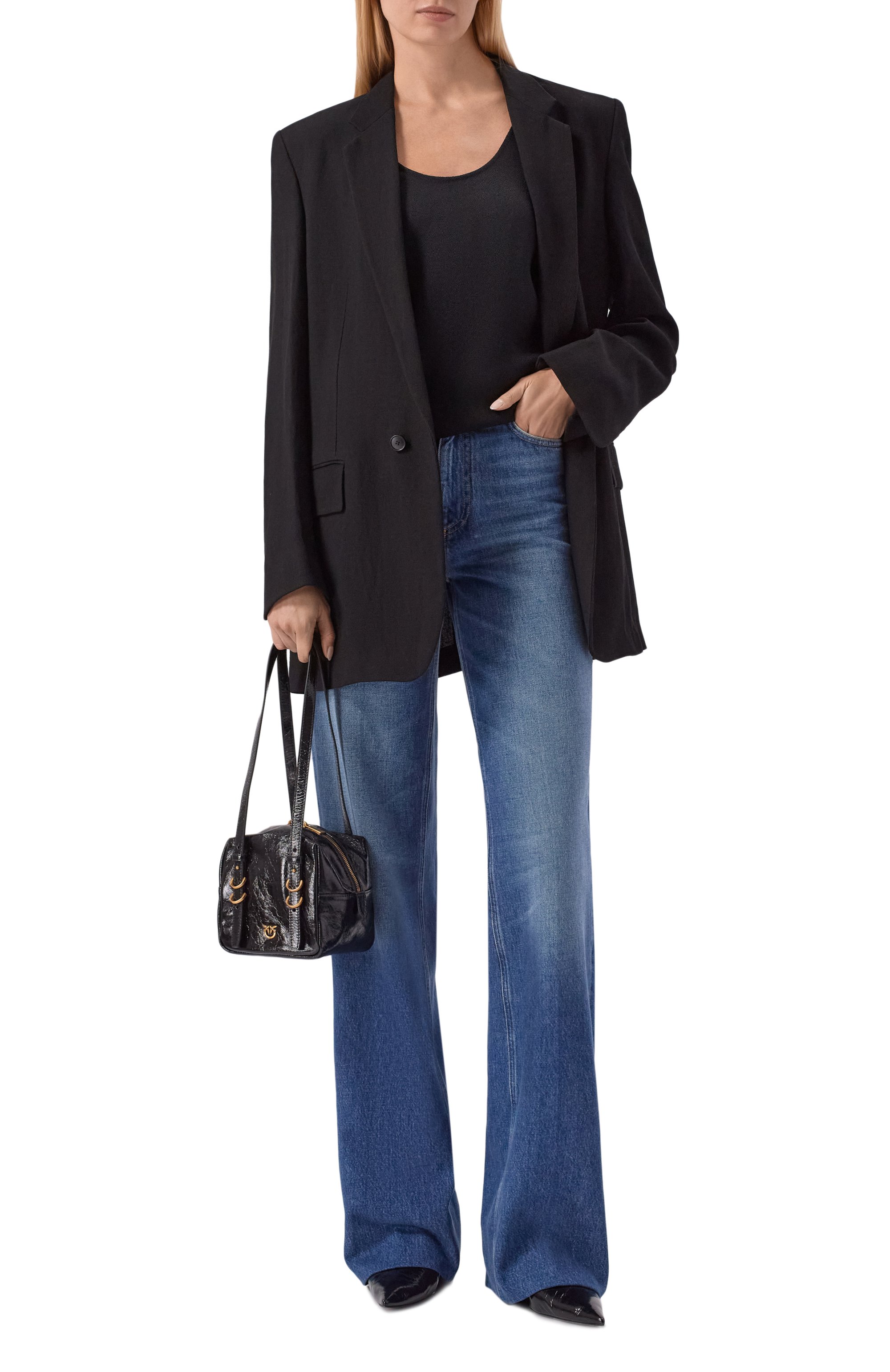 Сумка cubic PINKO черного цвета по цене 35550 руб., арт. 106465/A315, фото 3 Сумка cubic PINKO, арт. 106465/A315, фото 3