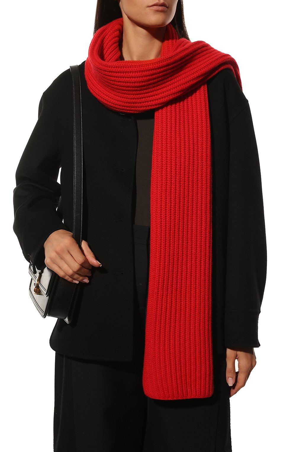 Кашемировый шарф maglia inglese LORO PIANA красного цвета по цене 105500 руб., арт. FAL4841, фото 2 Кашемировый шарф maglia inglese LORO PIANA, арт. FAL4841, фото 2