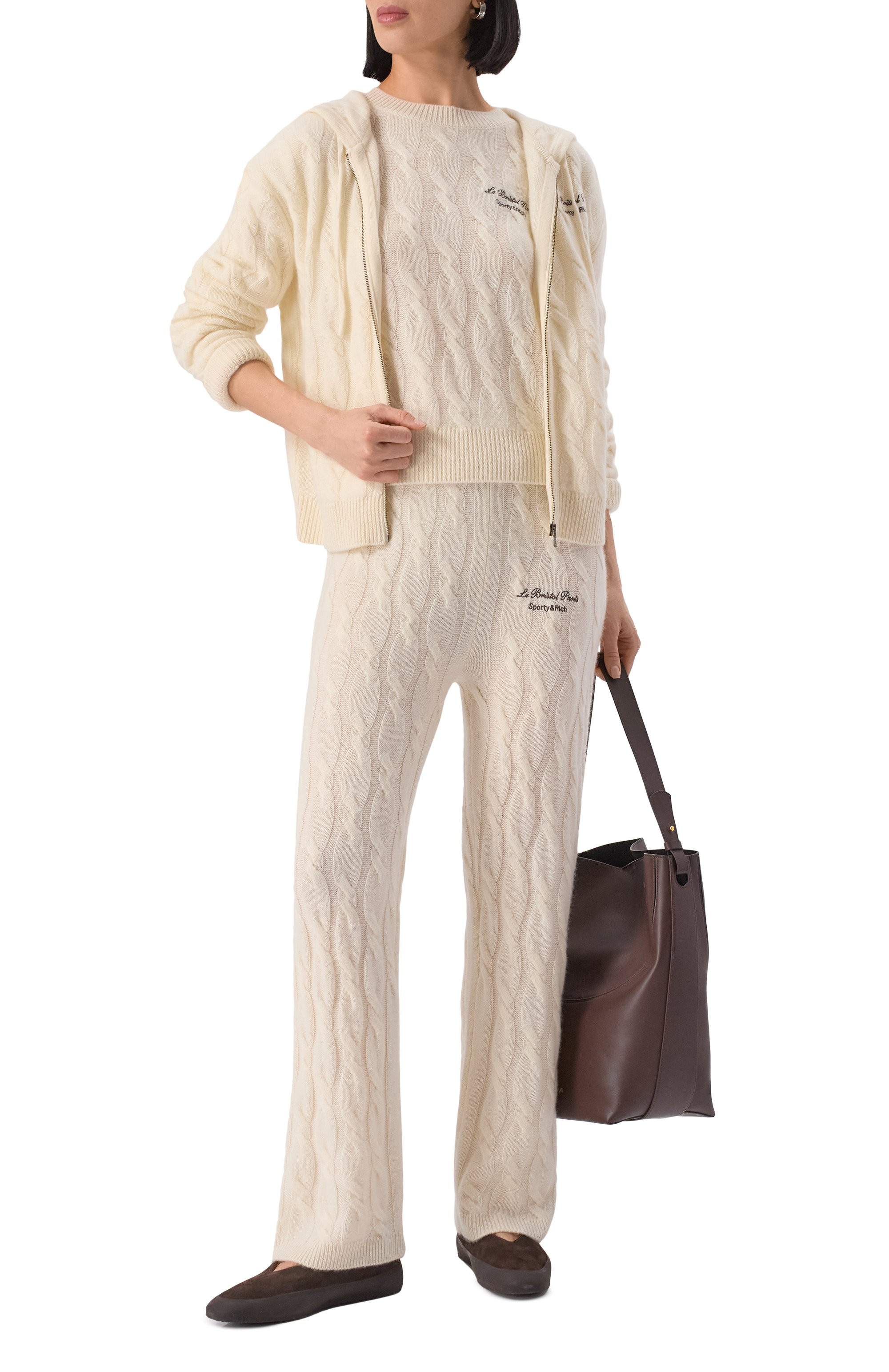 Брюки из кашемира и шерсти sporty & rich x le bristol paris SPORTY AND RICH, арт. PA041517619CR01, фото 2