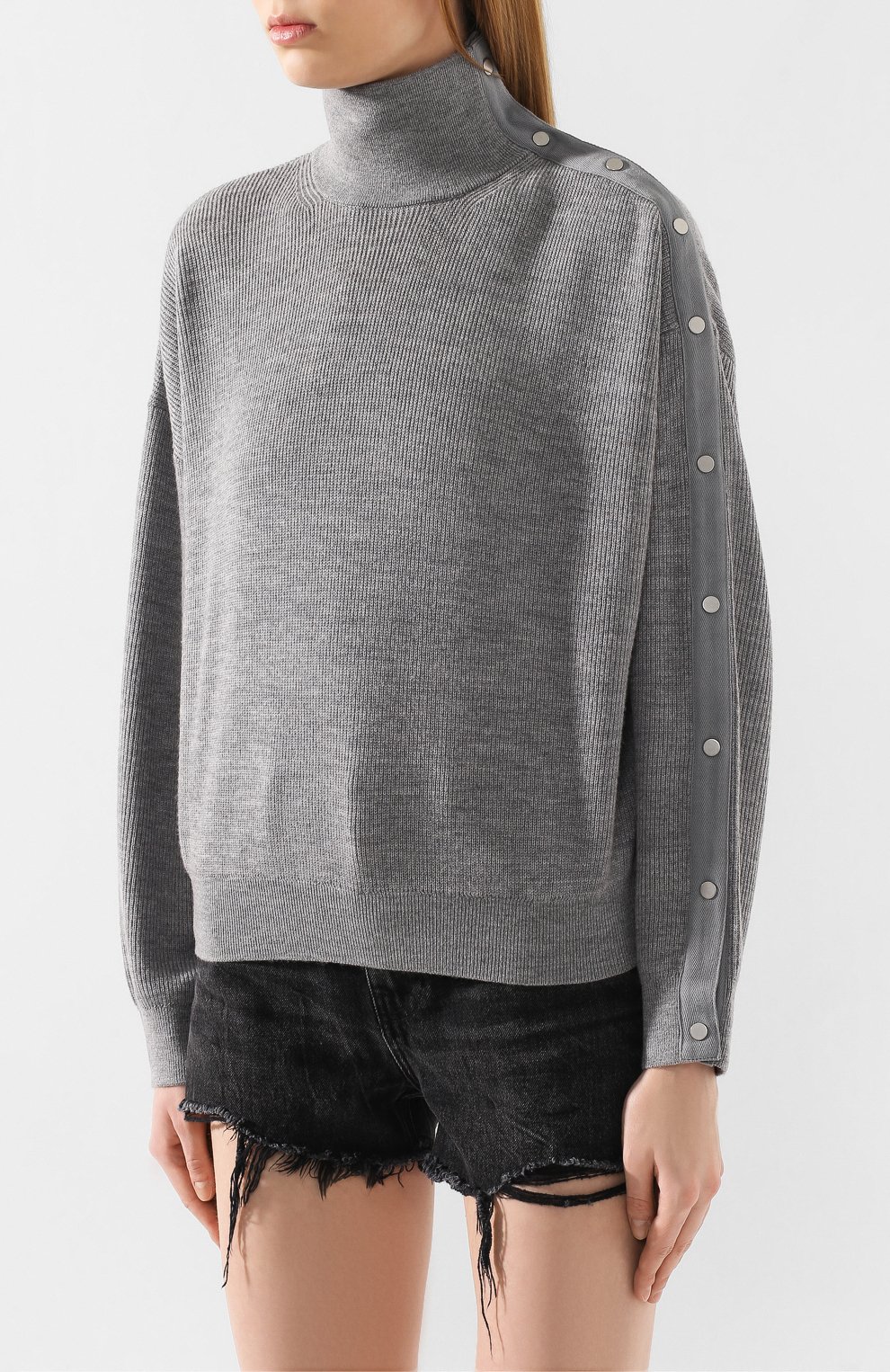 Шерстяной свитер ALEXANDERWANG.T серого цвета по цене 38350 руб., арт. 4KC1201053, фото 3 Шерстяной свитер ALEXANDERWANG.T, арт. 4KC1201053, фото 3