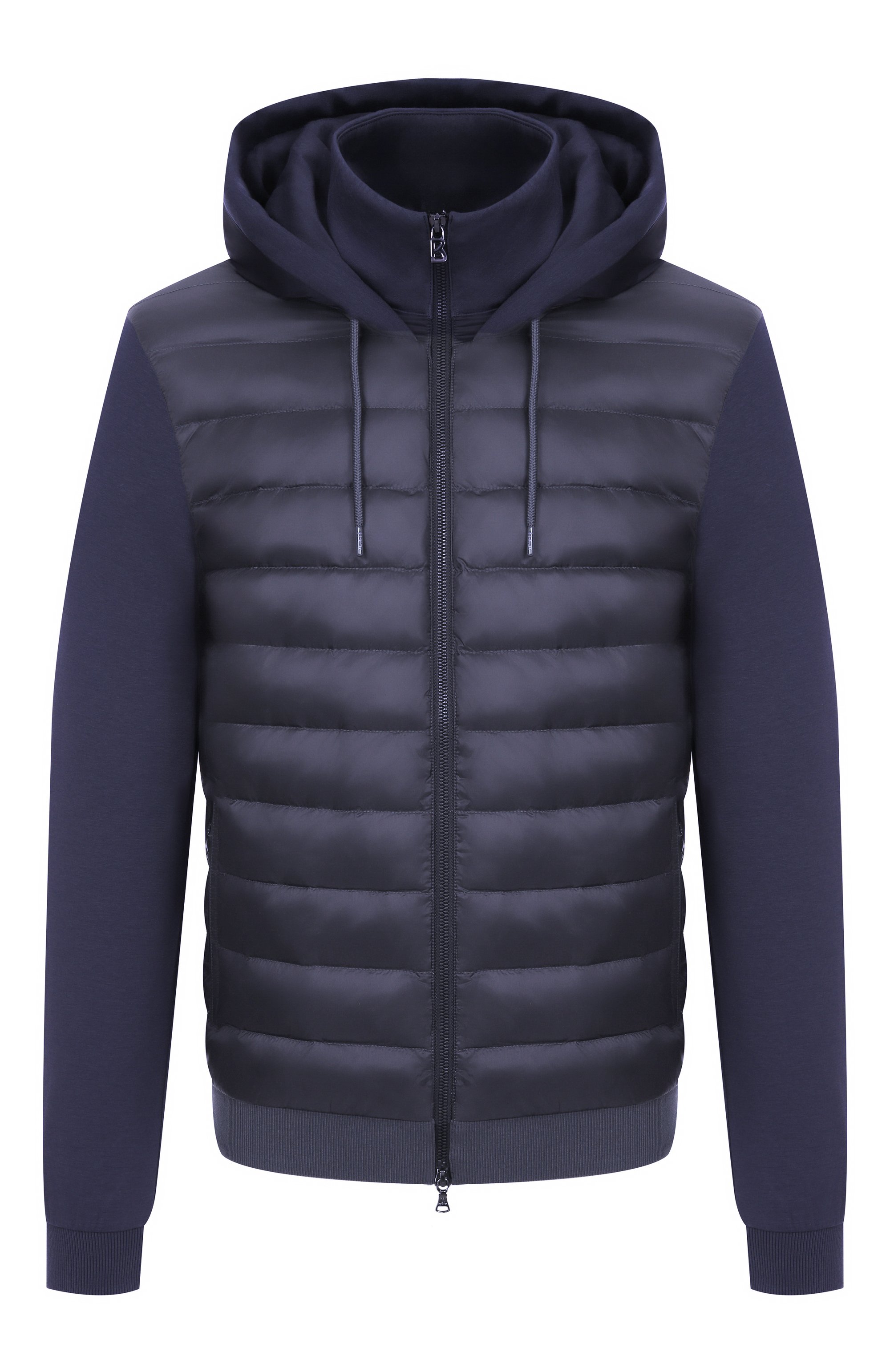 Комбинированная толстовка BOGNER темно-синего цвета по цене 60100 руб., арт. 88145253, фото 1 Комбинированная толстовка BOGNER, арт. 88145253, фото 1