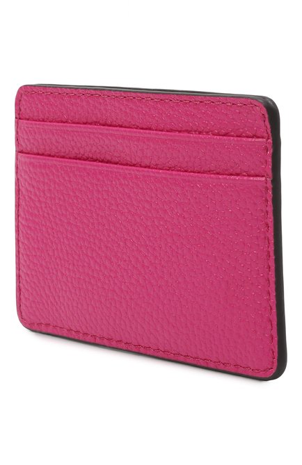 Женский кожаный футляр для кредитных карт MICHAEL MICHAEL KORS фуксия цвета, арт. 32F8SF6D1L | Фото 2 (Материал сплава: Проставлено; Нос: Не проставлено; Материал: Натуральная кожа)