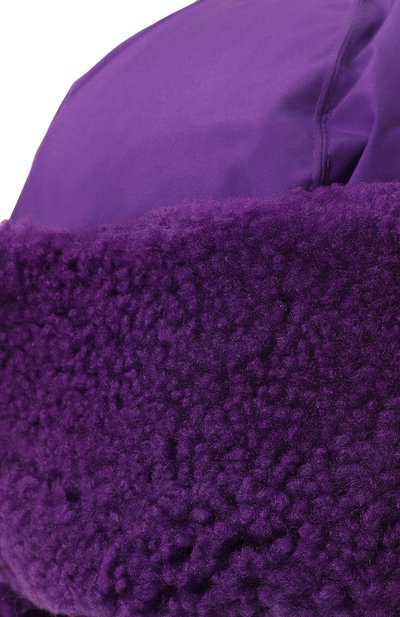 Шапка-ушанка с отделкой из овчины YVES SALOMON, арт. 24WAA001XXD0XW, фото 4