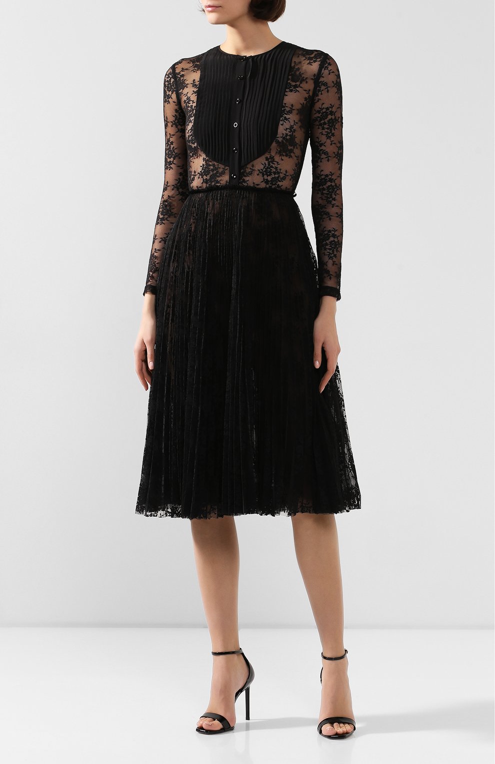 Кружевное платье ERMANNO ERMANNO SCERVINO черного цвета по цене 77500 руб., арт. 45T AB58 PIZ, фото 3 Кружевное платье ERMANNO ERMANNO SCERVINO, арт. 45T AB58 PIZ, фото 3