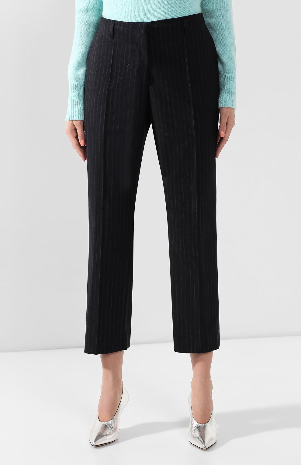 Брюки DRIES VAN NOTEN темно-синего цвета по цене 59950 руб., арт. 192-10909-8036, фото 3 Брюки DRIES VAN NOTEN, арт. 192-10909-8036, фото 3