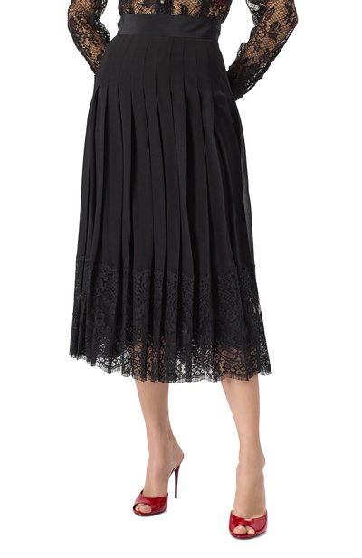 Юбка из шелка и хлопка DOLCE & GABBANA, арт. F4BFTT/FU1AR, фото 3