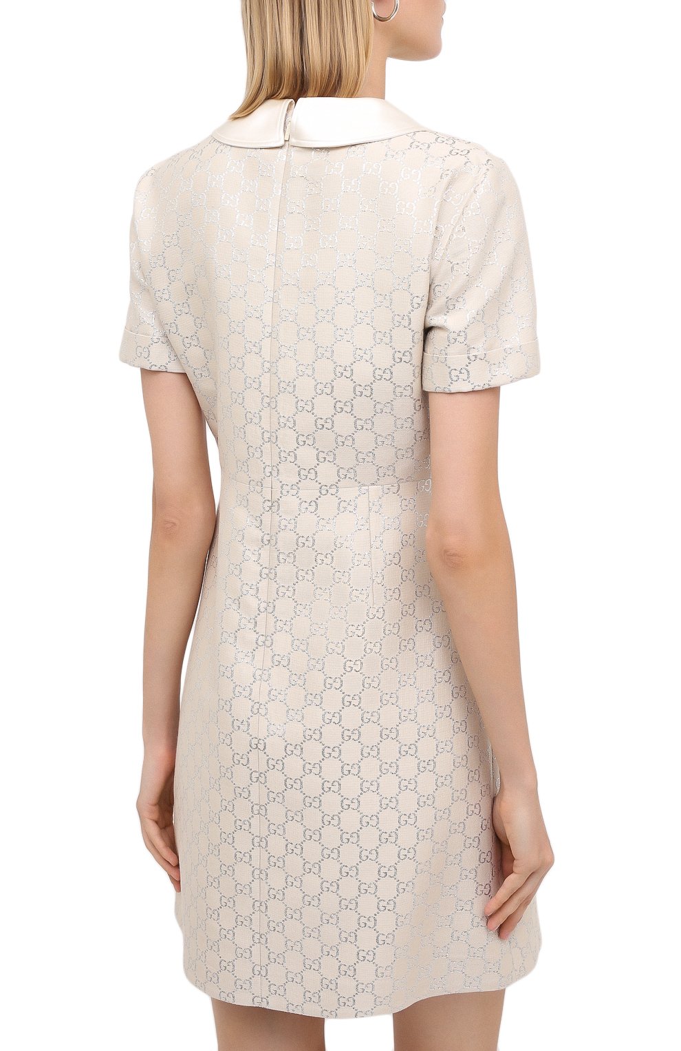 Платье из шерсти и шелка GUCCI кремового цвета по цене 374400 руб., арт. 628947/ZAE07, фото 4 Платье из шерсти и шелка GUCCI, арт. 628947/ZAE07, фото 4