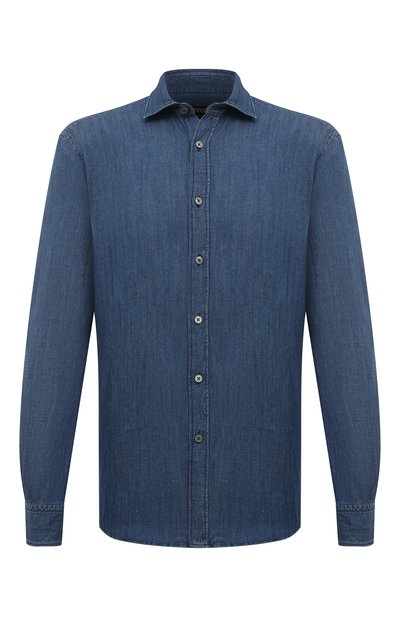 Мужская джинсовая рубашка ZEGNA, арт. UDX12A7/SRF6