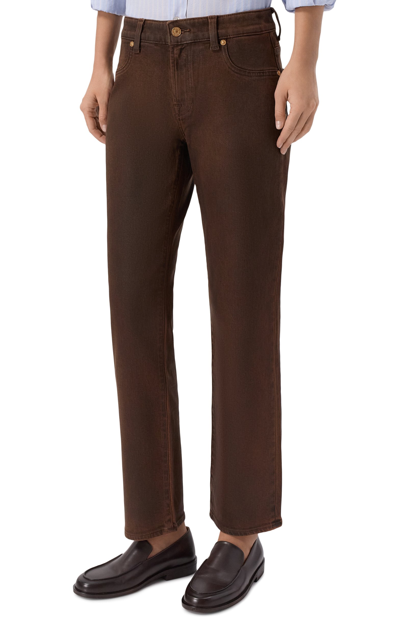Джинсы 7 FOR ALL MANKIND коричневого цвета по цене 39450 руб., арт. 7UC90H42-3TC, фото 3 Джинсы 7 FOR ALL MANKIND, арт. 7UC90H42-3TC, фото 3