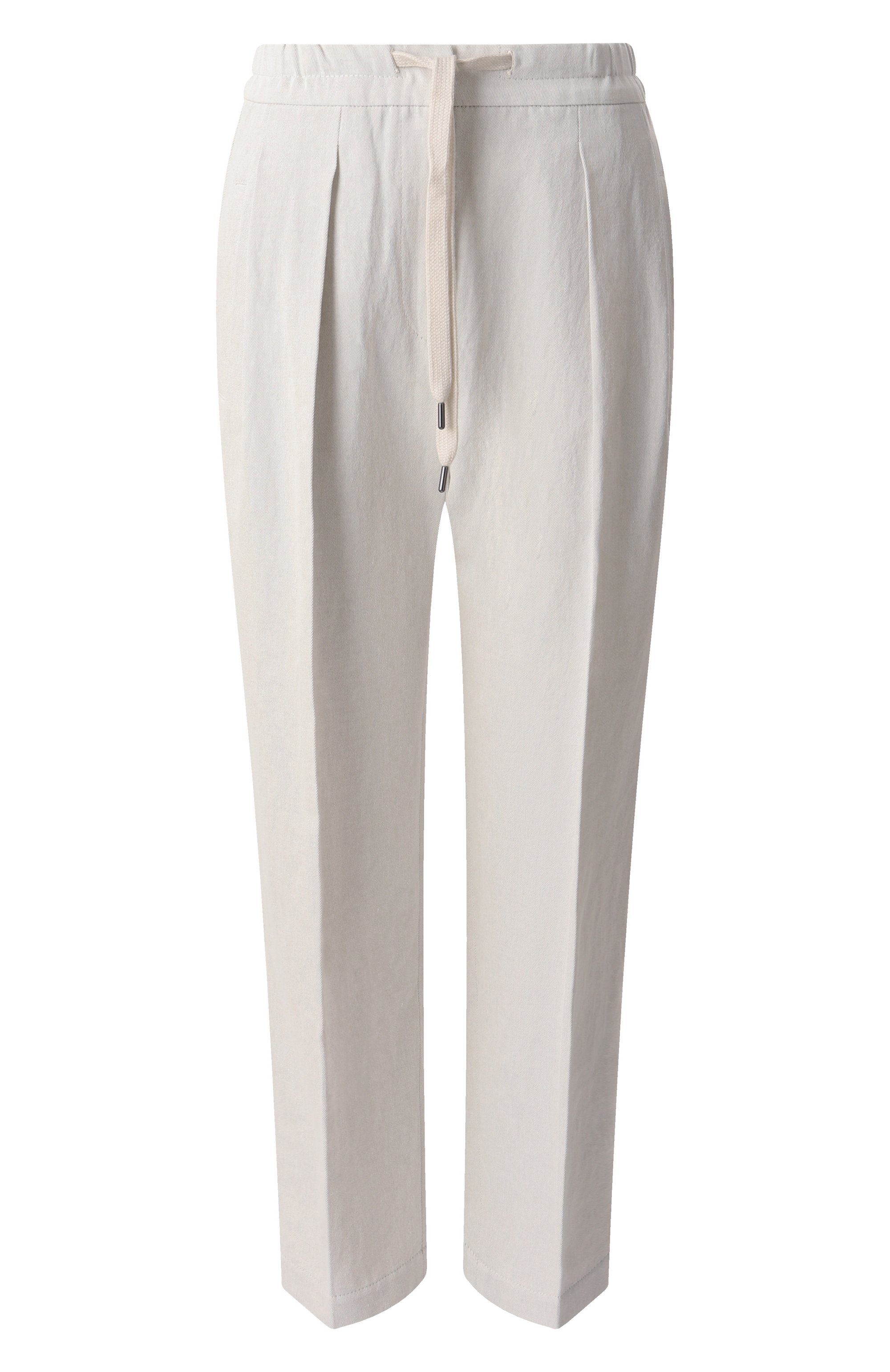 Брюки из хлопка и льна BRUNELLO CUCINELLI, арт. MH561B1311, фото 1