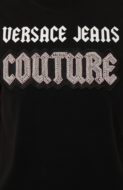 Хлопковая футболка VERSACE JEANS COUTURE, арт. 77HAHC02/CJ01C, фото 5