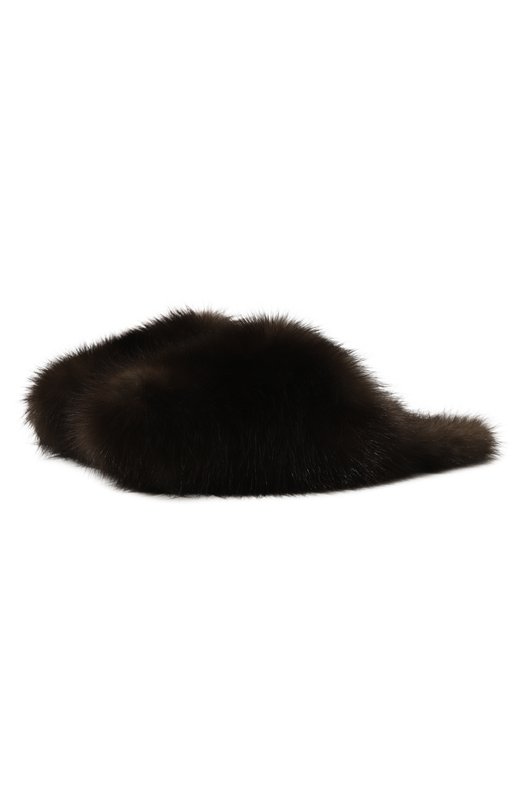 Меховые домашние туфли Enigma из соболя Black Sable BS-001M/EB Коричневый BS-001M/EB