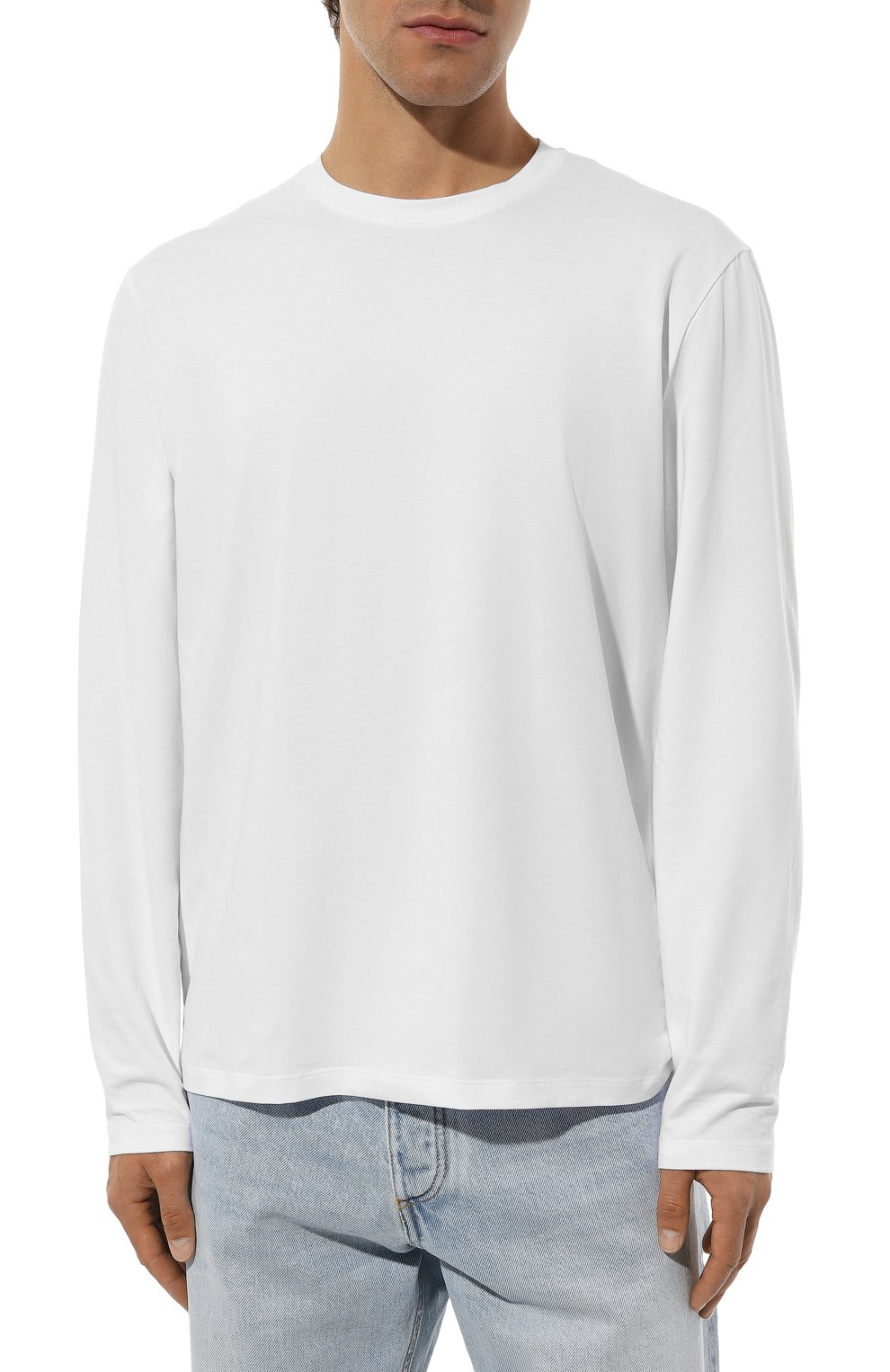 Хлопковый лонгслив 7 FOR ALL MANKIND белого цвета по цене 12650 руб., арт. JSPM2370WH, фото 3 Хлопковый лонгслив 7 FOR ALL MANKIND, арт. JSPM2370WH, фото 3