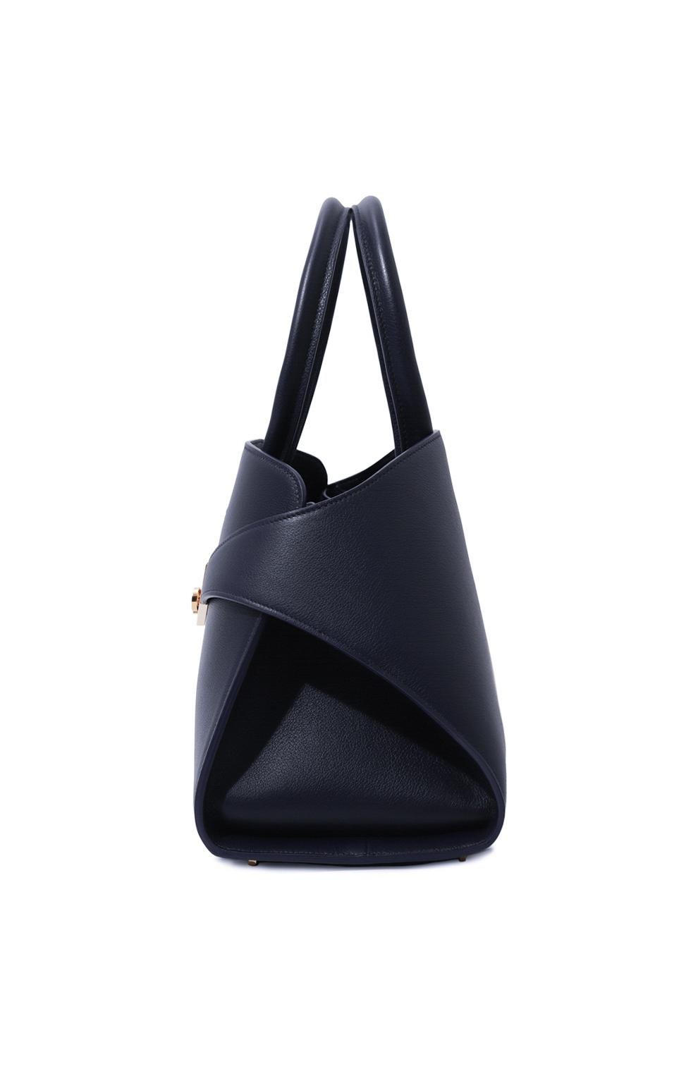 Сумка hug medium FERRAGAMO темно-синего цвета по цене 343000 руб., арт. 215608/766, фото 4 Сумка hug medium FERRAGAMO, арт. 215608/766, фото 4