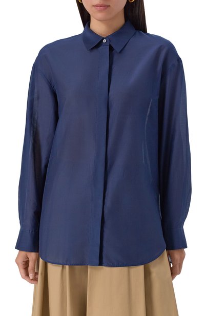 Рубашка из хлопка и шелка 12 STOREEZ, арт. 126445, фото 3